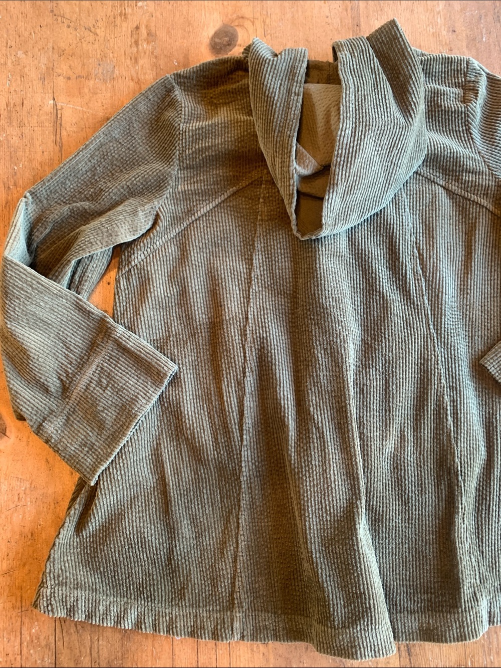 Habitat Olive Green Corduroy Hooded Coat - Picture 8 of 16